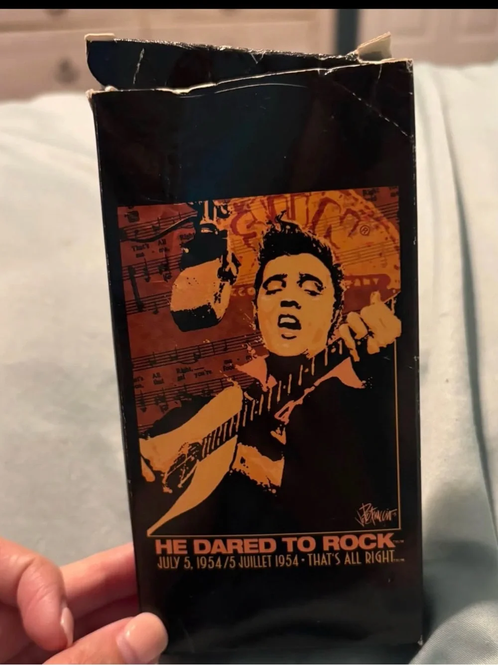 Elvis “He Dared to Rock” Black Leather Strap Watch- Great Collectible!